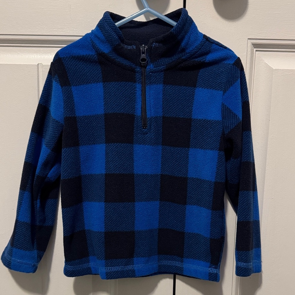 The Children's Place Blue and Black Plaid Sweater
